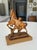 Small scale vintage hand carved wood horse and jockey sculpture made by Anri in Italy. ANRI is a prestigious Italian brand...