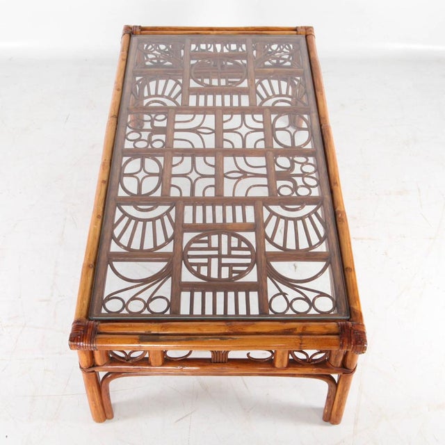 Light Yellow Vintage Rattan Coffee Tables, 1970s, Set of 3 For Sale - Image 8 of 18