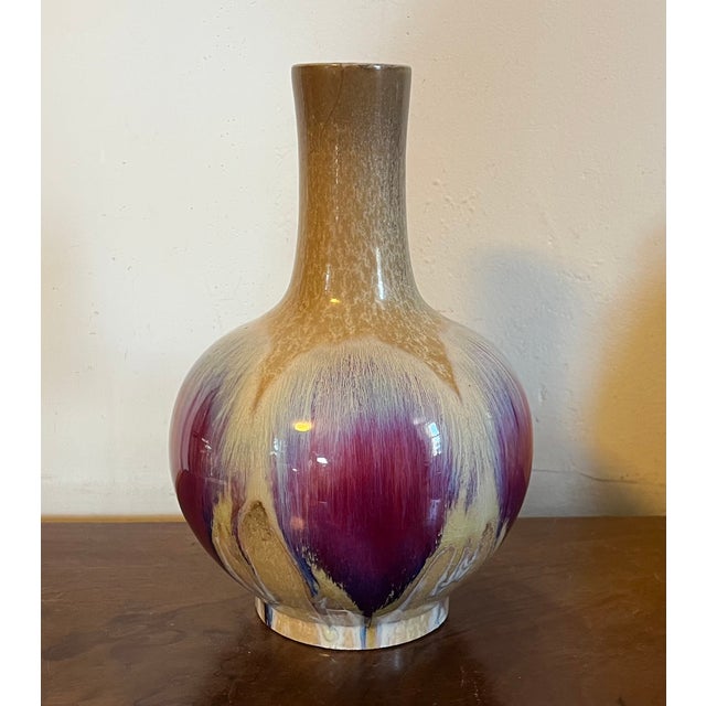 Late 20th Century Geoffrey Borr Chilmark Pottery Flambe Sang De Boeuf Oxblood Vase by Chilmark Pottery, Martha's Vineyard Massachusetts For Sale - Image 5 of 15