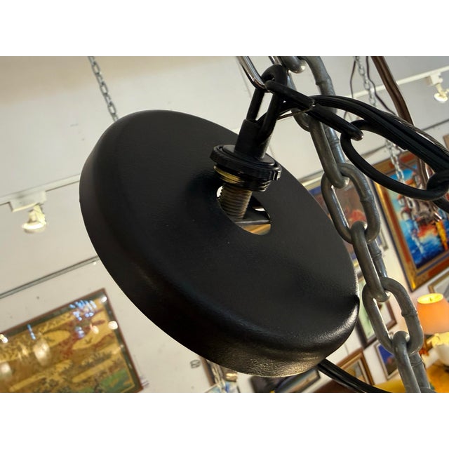 Scrolling Iron Chandelier For Sale - Image 11 of 12