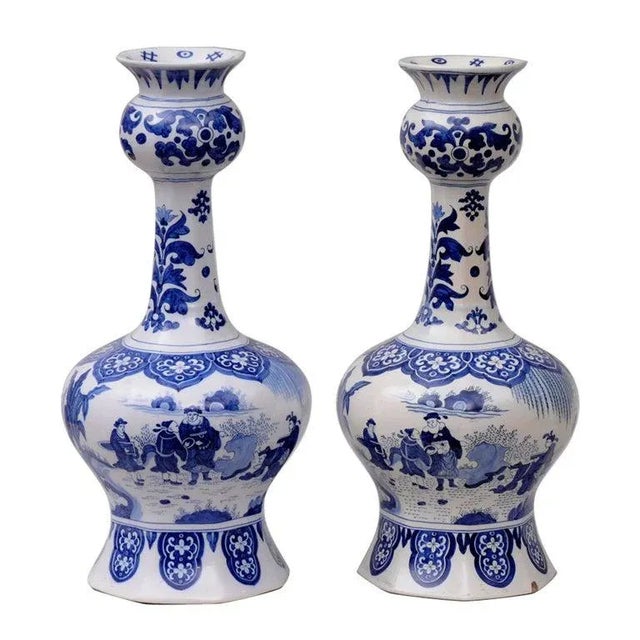 Dutch Delft Vases - a Pair For Sale - Image 9 of 9