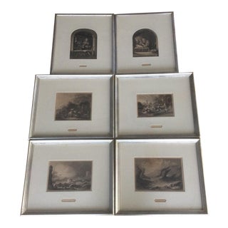 1920s Antique Nature Scene Framed Engravings - Set of 6 For Sale