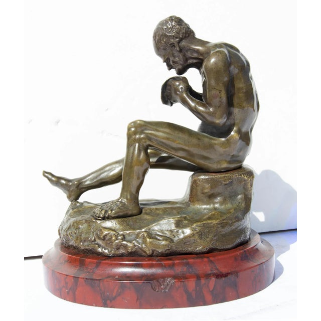 Figurative 19th Century Bronze Sculpture "The Letter" For Sale - Image 3 of 7
