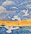 Yvonne Canu –Seagulls at Sunset (Les Mouettes)- French Pointillist Seascape-Oil Painting For Sale In Los Angeles - Image 6 of 12