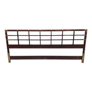 Mid 20th Century Baker Milling Campaign Style King Headboard For Sale