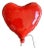 Red Glossy Ceramic Heart Balloon Sculpture For Sale