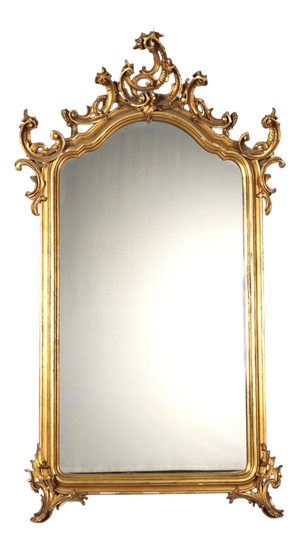 Italian Carved and Gilded Wooden Mirror