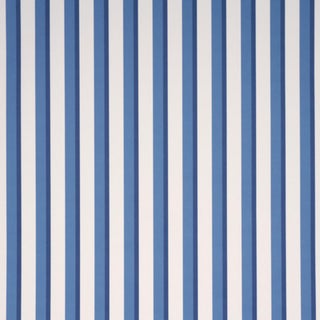 Schumacher Rigsby Stripe Wallcovering In Delft For Sale