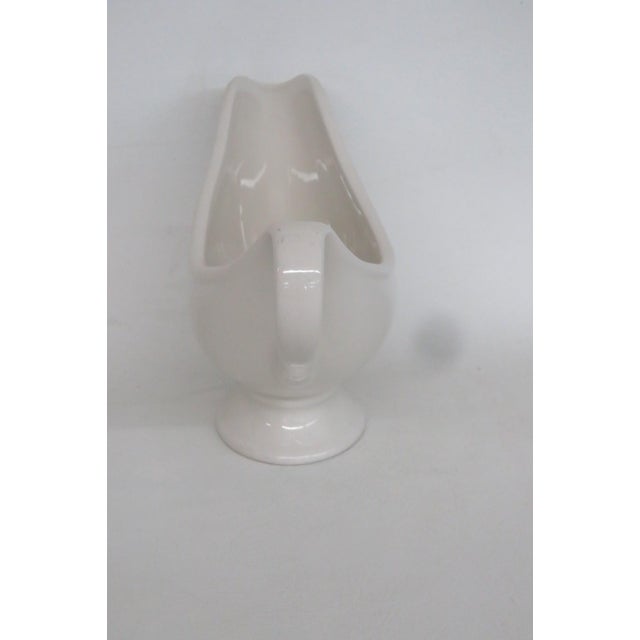 Mid 20th Century Hall Ceramic Gravy Boat Mid Century Modern Cream Color Dish Made in Usa For Sale - Image 14 of 14
