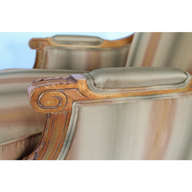 Louis XVI Style Upholstered Bergere For Sale - Image 12 of 18