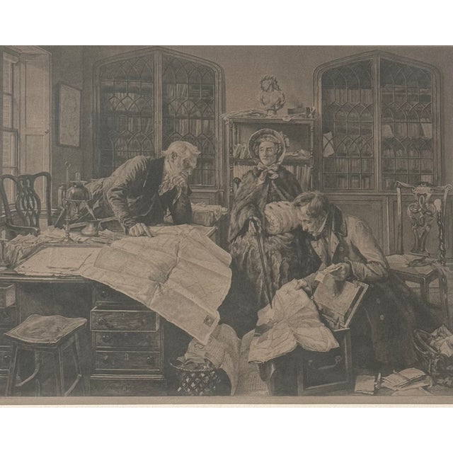 Charcoal (4) W. Dendy Sadler Framed Legal Scenes Charcoal Etching's Set of 4 For Sale - Image 8 of 10