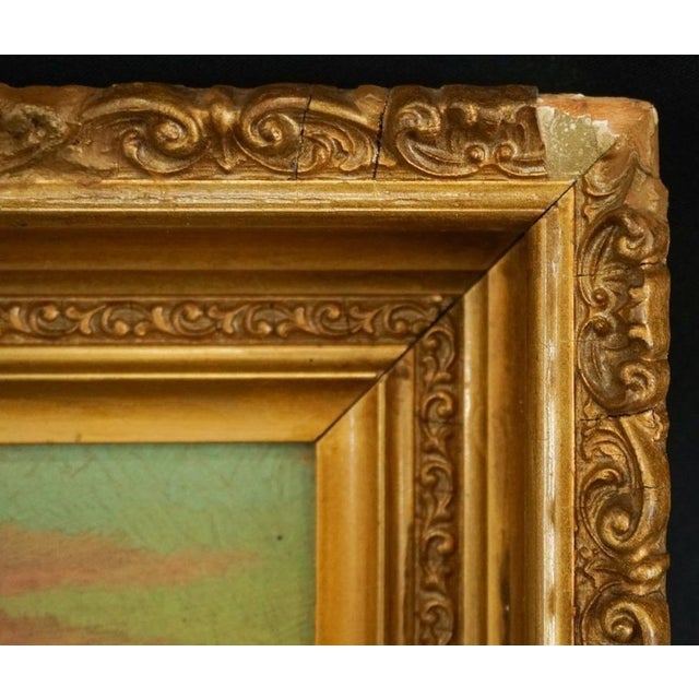 Mid 19th Century Evening Industrial Landscape Painting For Sale - Image 4 of 12