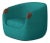 Modern Bubble Armchair in Teal Boucle and Walnut by Javier Gomez For Sale