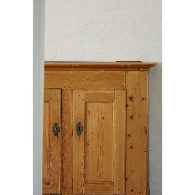 Brown Antique Danish Wabi-Sabi Pine Cabinet with Paneled Doors, Late 18th Century For Sale - Image 8 of 18