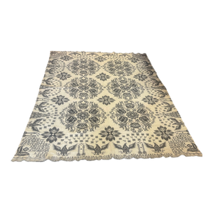 1838 Patriotic Antique Handwoven Jacquard Coverlet Historic & Signed 4th of July Eaglas & More