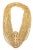 Vintage Gold Wash Over Sterling Silver Beaded Strand Link hbhhhNecklace With Egyptian Clasp For Sale - Image 9 of 9