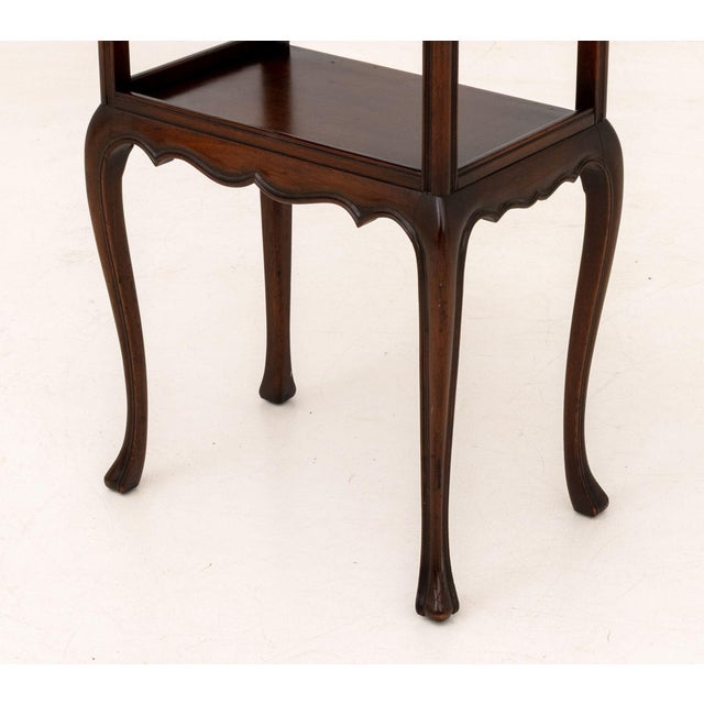 Early 20th Century Early 20th Century Queen Anne Style Two-Tier Mahogany Side Table For Sale - Image 5 of 9