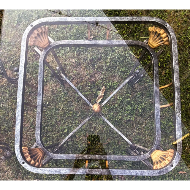 1980s 1980s Hollywood Regency Style Side Tables With Tempered Glass Tops. For Sale - Image 5 of 5