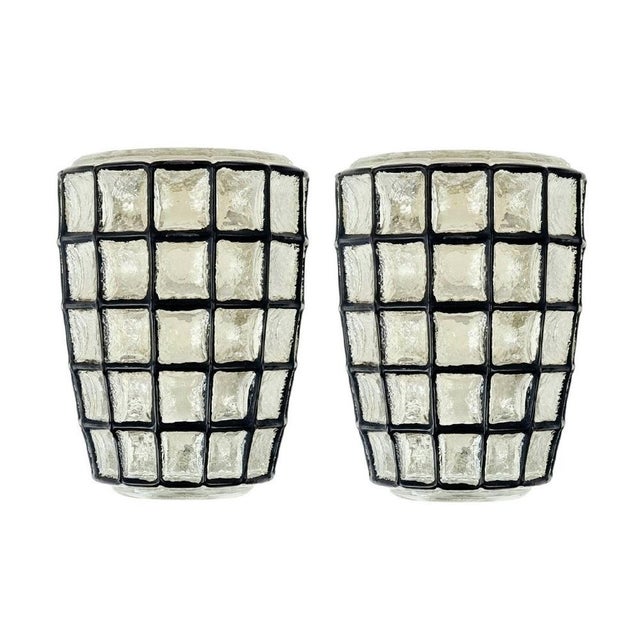 Mid-Century Modern Glass Wall Lights from Limburg, Germany, 1960s, Set of 2 For Sale - Image 9 of 9
