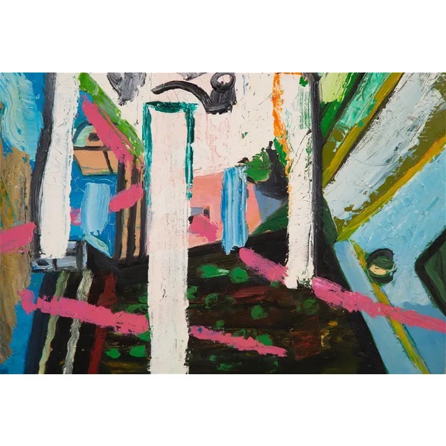 2000 - 2009 ‘Chair’ Abstract Impasto Oil on Canvas by Minglei Wang (China) For Sale - Image 5 of 10