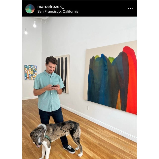 “Huff” by Marcel Rozek (2022, Oil on Canvas) | Chairish