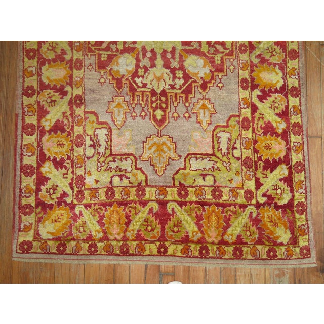 Lime Antique Zabihi Collection Turkish Oushak Rug with Lime Green Accents - 3'10" x 6'1" For Sale - Image 8 of 12