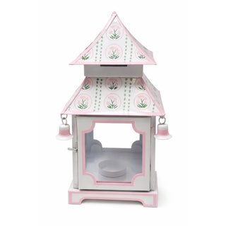 Pink Tulip Pagoda Lantern, Small For Sale