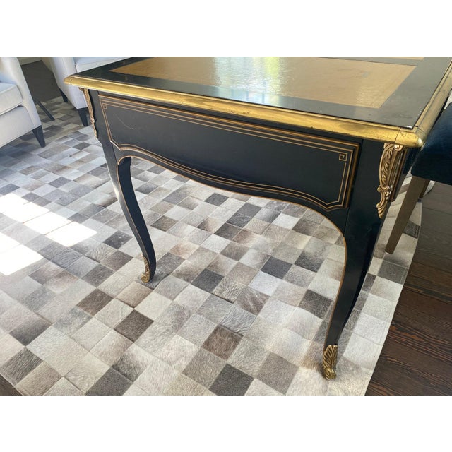 Drexel Heritage Vintage Drexel Heritage French Louis XV Style Lacquered Writing Table Desk For Sale - Image 4 of 12