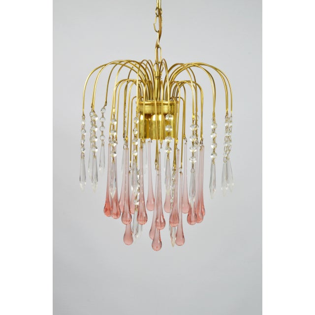 Chandelier attributed to P. Venini, Italy, 1970s, in Very Good conditions. Designed 1970 to 1979 This piece is attributed...