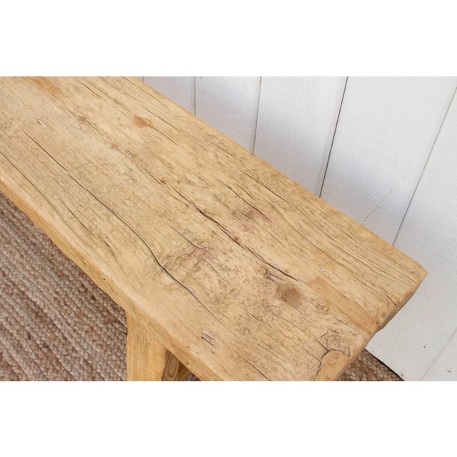 Farmhouse Reclaimed Wood Bench For Sale In Los Angeles - Image 6 of 12