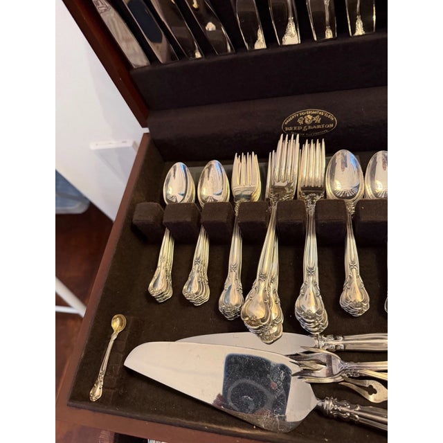 Gorham Manufacturing Company Gorham Sterling Silver Chantilly Flatware Set 103 Pieces With Fitted Chest 1895 For Sale - Image 4 of 18