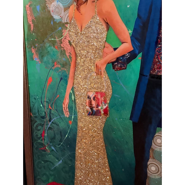 Contemporary Glynn Marcus “Nite the Carpet Was Red” 56th Grammy Awards Series Mixed Media Painting on Board Signed For Sale - Image 11 of 12