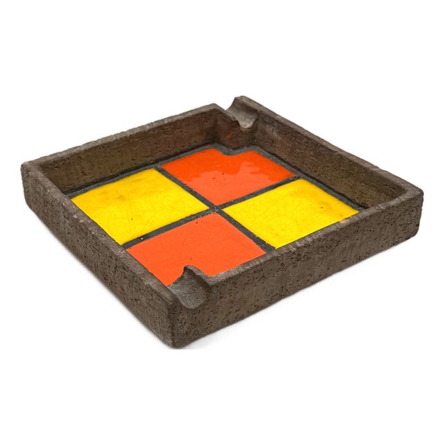 Mid-Century Space Age Ceramic Ashtray by Aldo Londi for Bitossi, Italy, 1970s For Sale