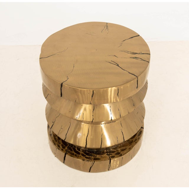 Contemporary Craig Van Den Brulle "Pioche" Bronze Stool For Sale - Image 3 of 6