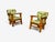 Mid-Century Modern Stig Sandqvist, Brutalist Lounge Chairs, Pine, Green Fabric, Sweden, 1960s For Sale - Image 3 of 15