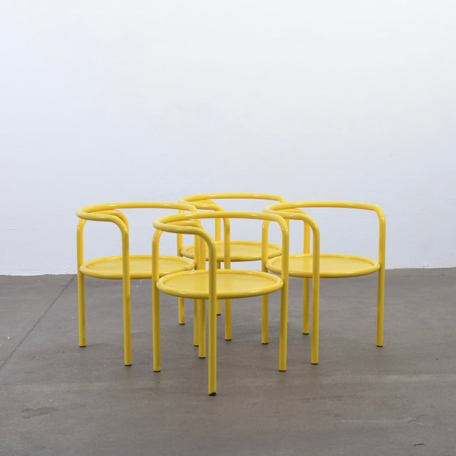 Locus Solus Garden Ensemble in Yellow by Gae Aulenti for Poltranova, 1960s, Set of 6 For Sale - Image 7 of 18