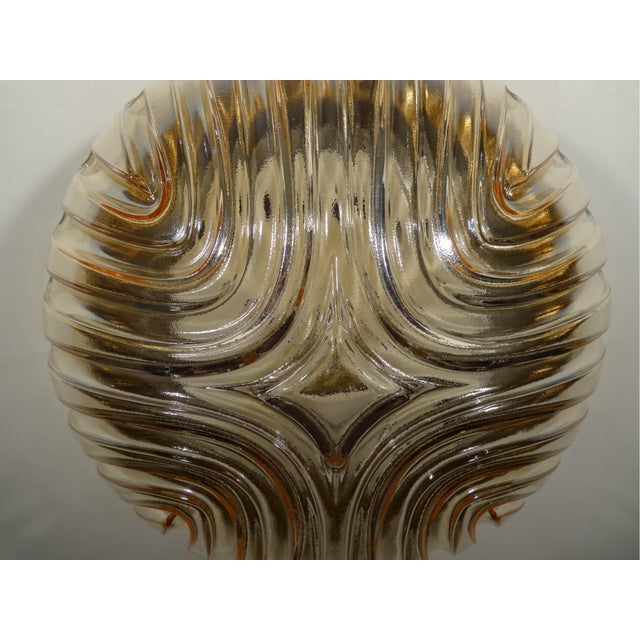 Bronze & Ribbed Glass Lamp, 1960s | Chairish