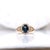 1.5ct Blue Sapphire Ring W Earth Mined Diamonds in Solid 14k Yellow Gold | Oval, Size 6.75 For Sale In Columbus - Image 6 of 10