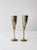 Vintage Brass & Silver Plated Champagne Flutes Pair For Sale - Image 11 of 11