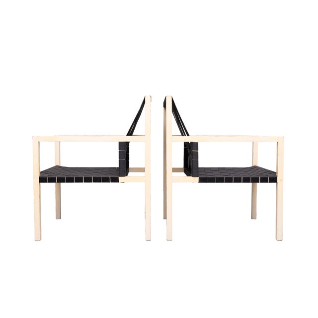 Mid-Century Modern Seatbelt Chairs by Gijs Bakker for Castelijn, Holland, 1978, Set of 4 For Sale - Image 3 of 17