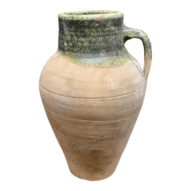Vintage Turkish Terracotta Oil Jar For Sale