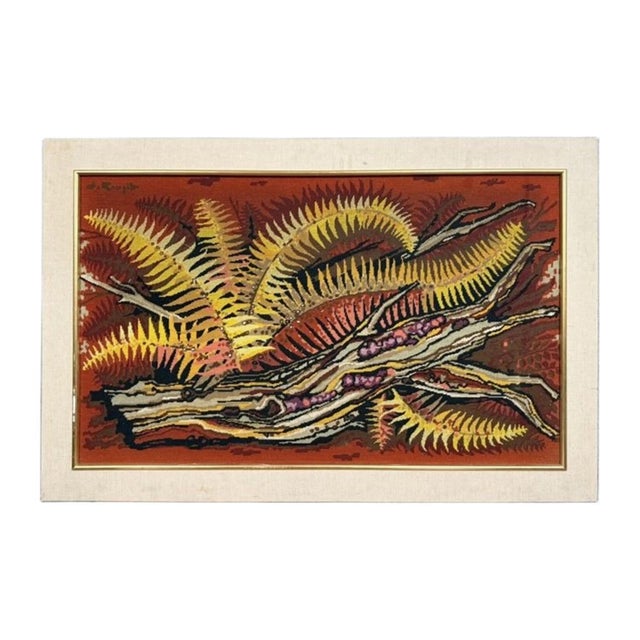 Textile Antique Tapestry in the style of J. Lurcat for Goupil, 1960s For Sale - Image 7 of 7