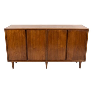 Mid Century Foster McDavid Walnut Credenza Sideboard Console Cabinet For Sale