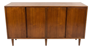 Mid Century Foster McDavid Walnut Credenza Sideboard Console Cabinet