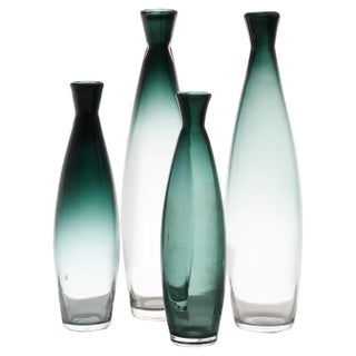 Glass Vases attributed to Bengt Orup, 1960s, Set of 4 For Sale