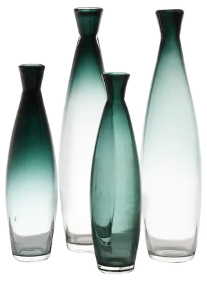 Glass Vases attributed to Bengt Orup, 1960s, Set of 4