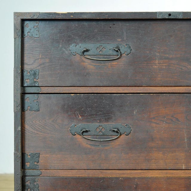 Japanese Tansu Chest of Drawers, 1870s For Sale - Image 10 of 16