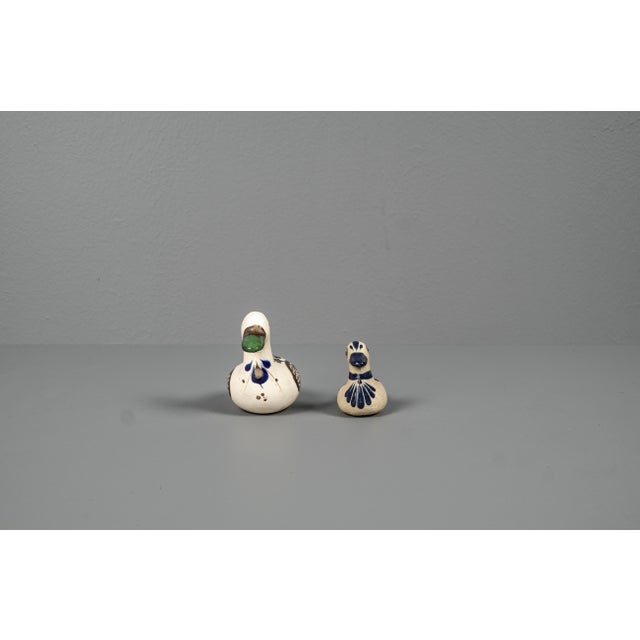 Blue Ceramic Duck Figures from Mexico, 1950s, Set of 2 For Sale - Image 8 of 11