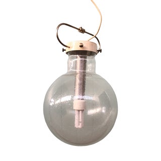 Italian Hanging Lamp with Murano Sphere Lampshade, 1960s For Sale