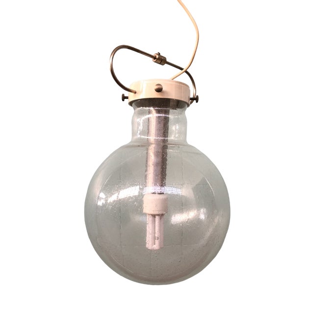 Italian Hanging Lamp with Murano Sphere Lampshade, 1960s For Sale